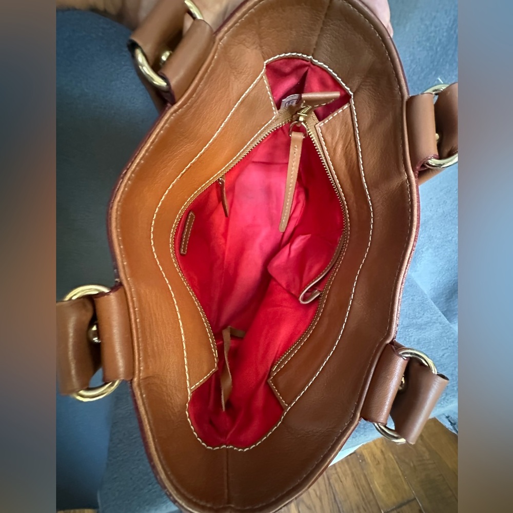 Vintage Dooney & Bourke Ice Blue Mini East/West Handle Tote Handbag - Picture 9 of 16